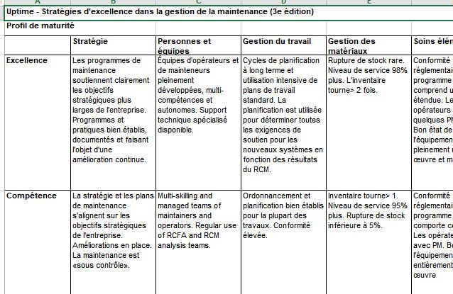 Échelle d'excellence de disponibilité (français) - Conscious Asset Academy